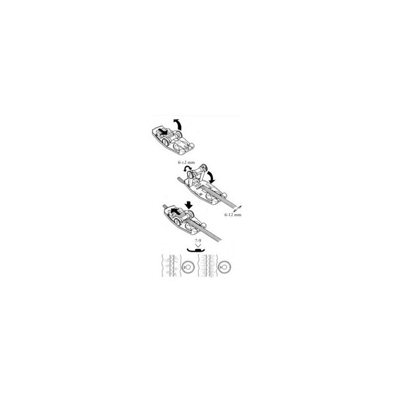 Pied pose élastique 6-12 mm Husqvarna Viking