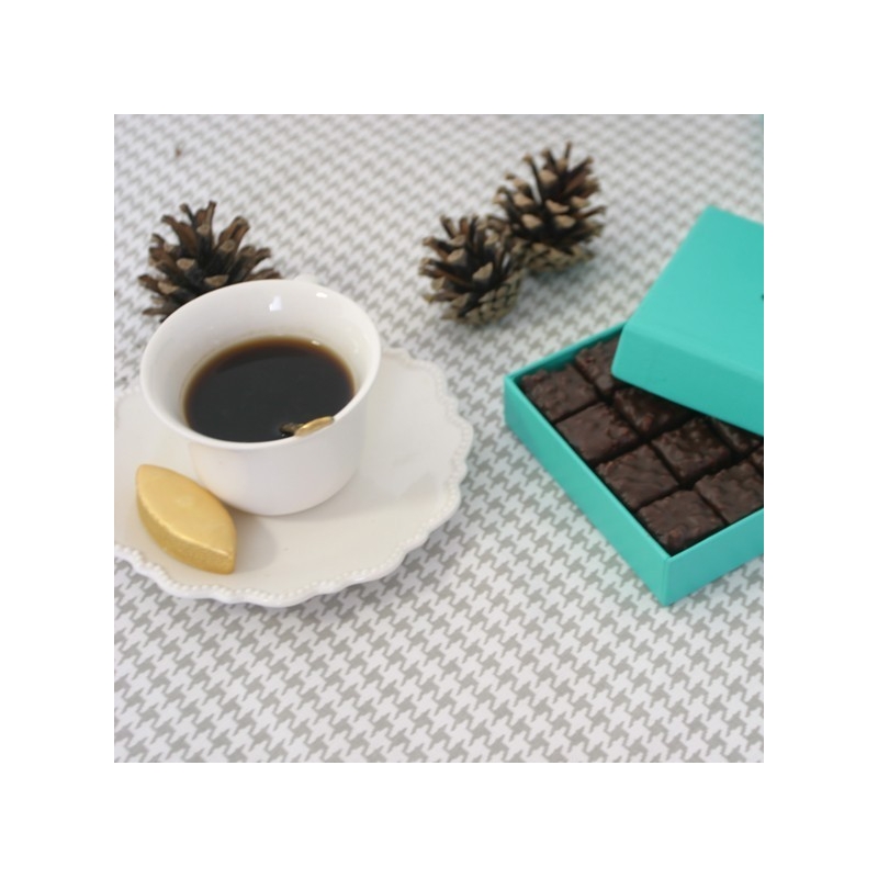 Coupon enduit 50x80cm Pied de Poule gris