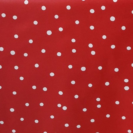 Coupon en coton enduit 50x80cm Confettis rouge