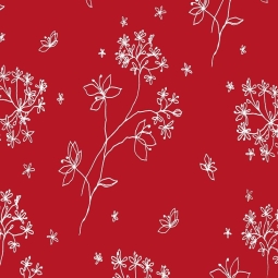 Tissu en coton enduit Astrance rouge