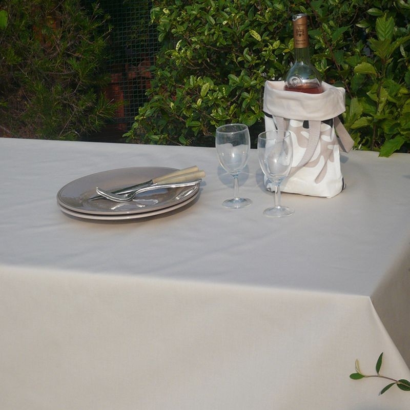 Tissu en coton enduit Uni sable