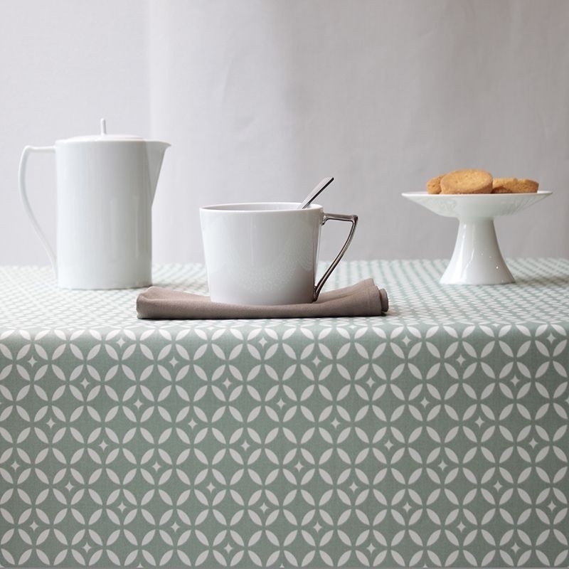 Tissu en coton Mosaïque vert