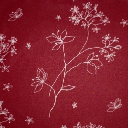 Tissu en coton Astrance rouge