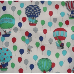 Tissu en coton enduit Cirque bleu