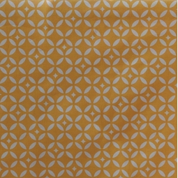 Tissu en coton Mosaïque Jaune Curry