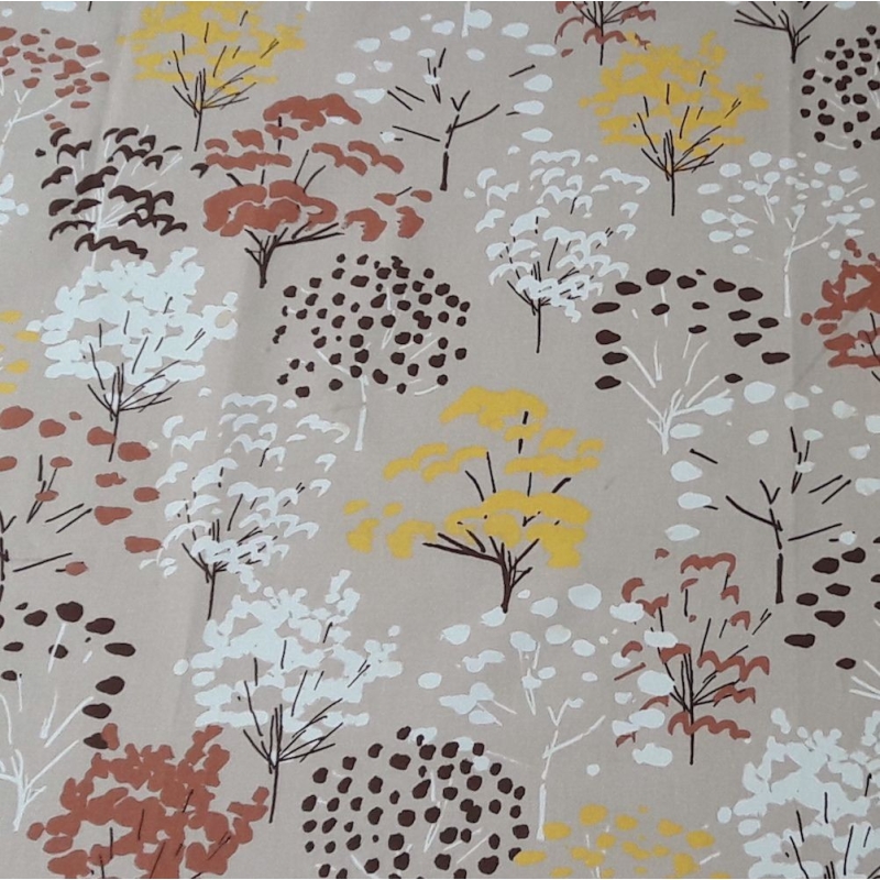 Tissu en coton Arbre Jaune