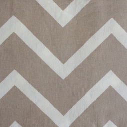 Tissu en coton enduit Chevrons Gris beige