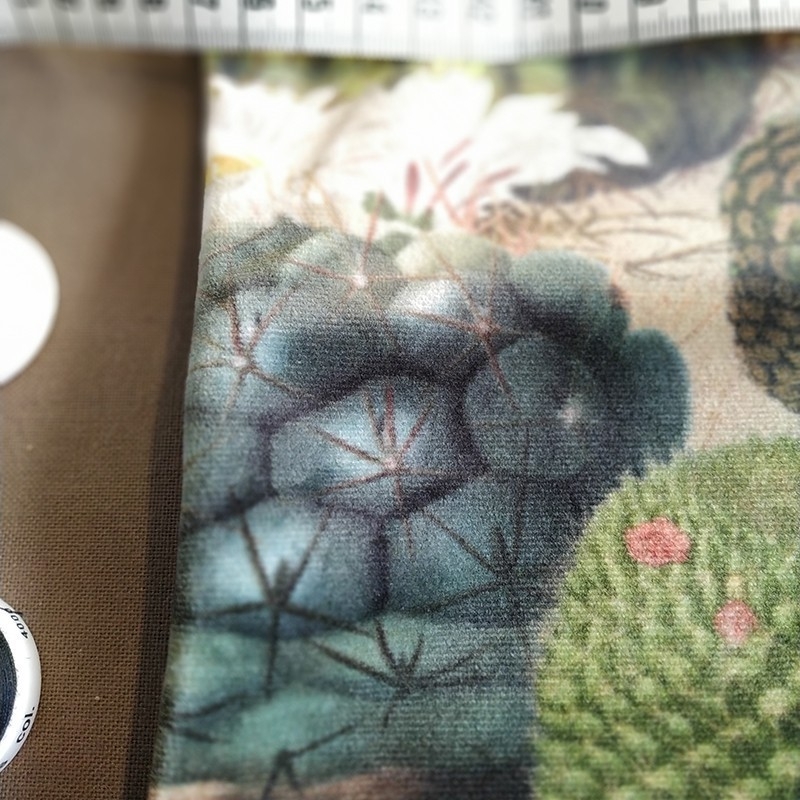 Tissus en velours cactus