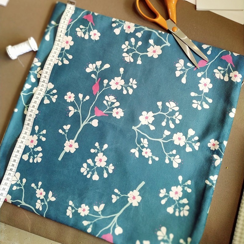 Tissus en velours cerisier pétrole