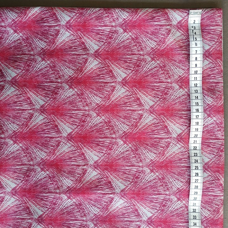 Tissus en velours plumes rouge