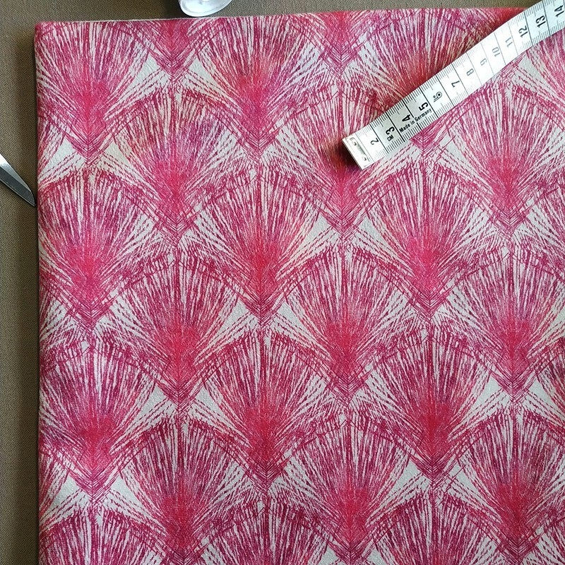 Tissus en velours plumes rouge