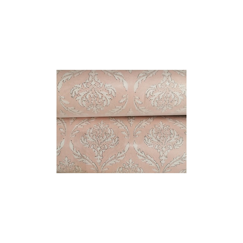 Tissu en coton enduit Pompadour rose