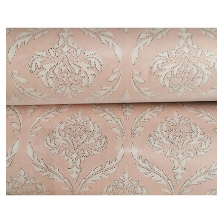 Tissu en coton enduit Pompadour rose