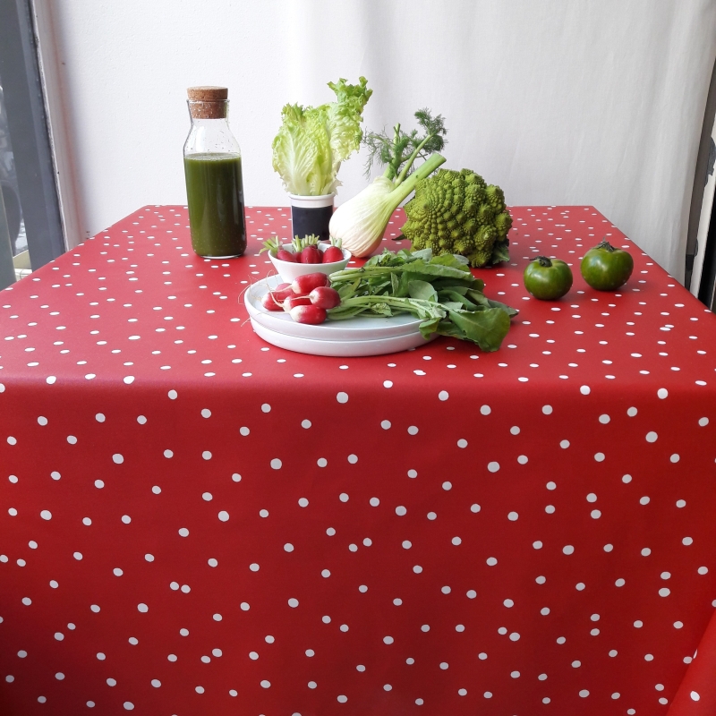 Tissu en coton Confettis rouge