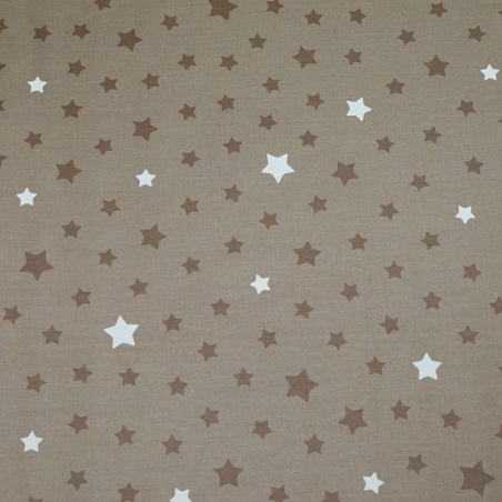 Coupon enduit 50x80cm Etoile taupe/taupe