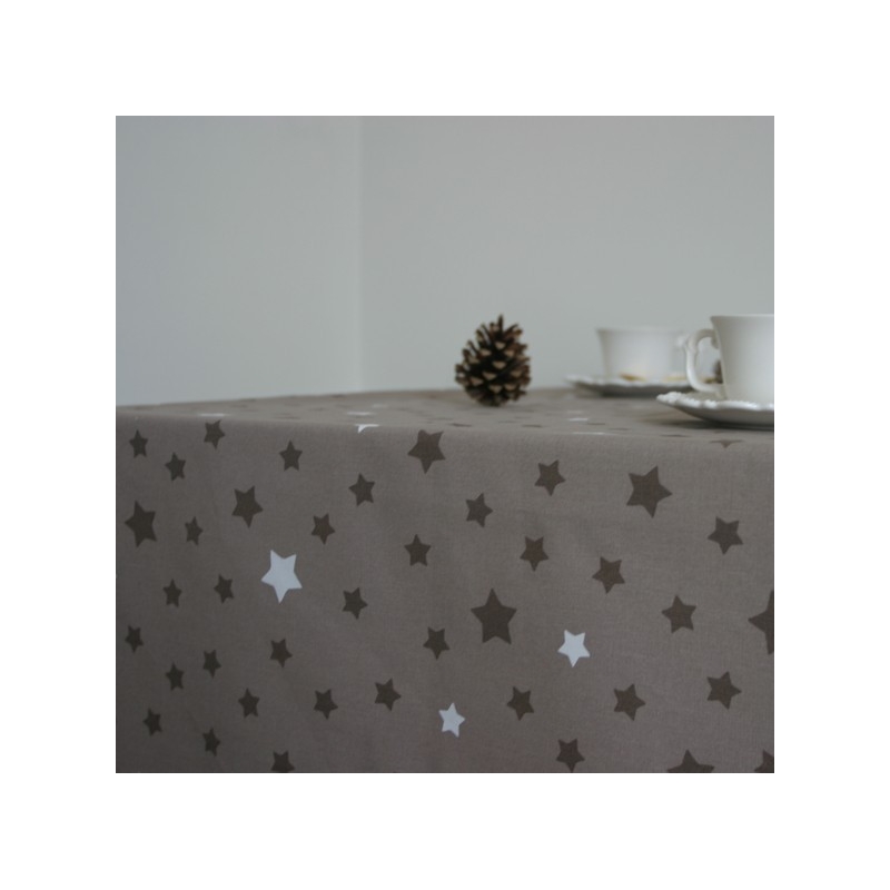 Coupon enduit 50x80cm Etoile taupe/taupe