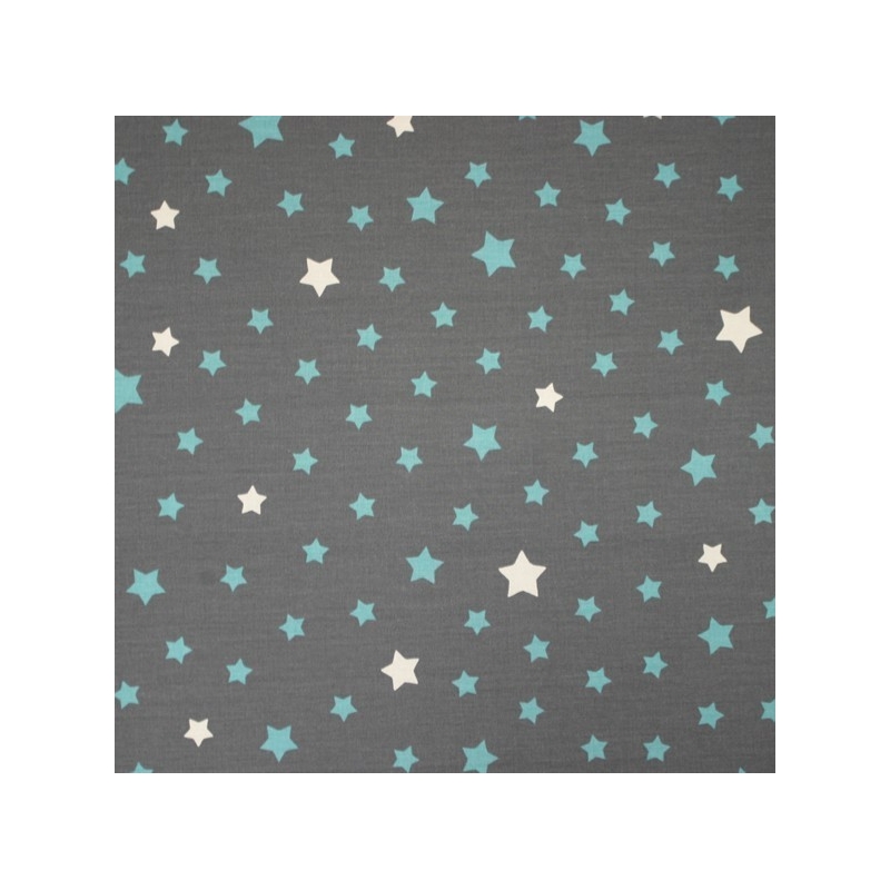 Coupon enduit 50x80cm Etoile gris/turquoise