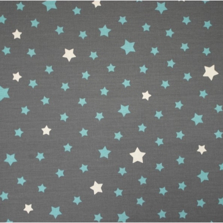 Coupon enduit 50x80cm Etoile gris/turquoise