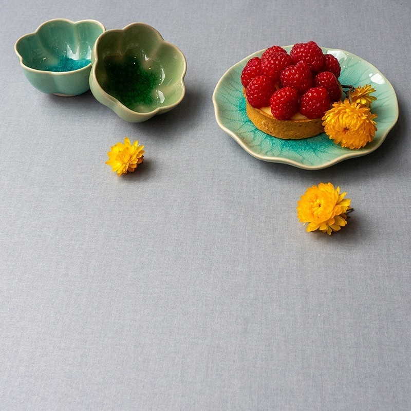 Tissu en coton Uni gris