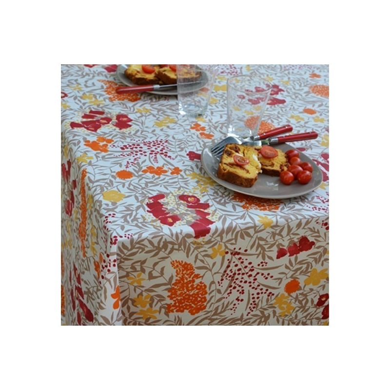 Tissu en coton Mimosa Rouge