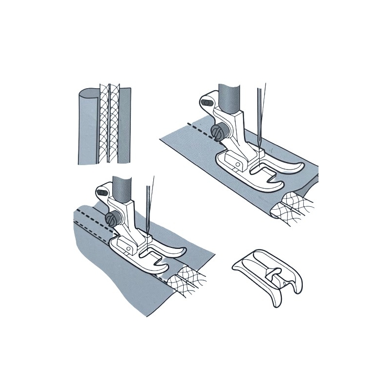 Pied passepoil double Husqvarna Viking