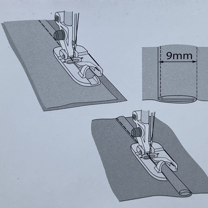 Pied rabatteur pour couture à plat Husqvarna Viking