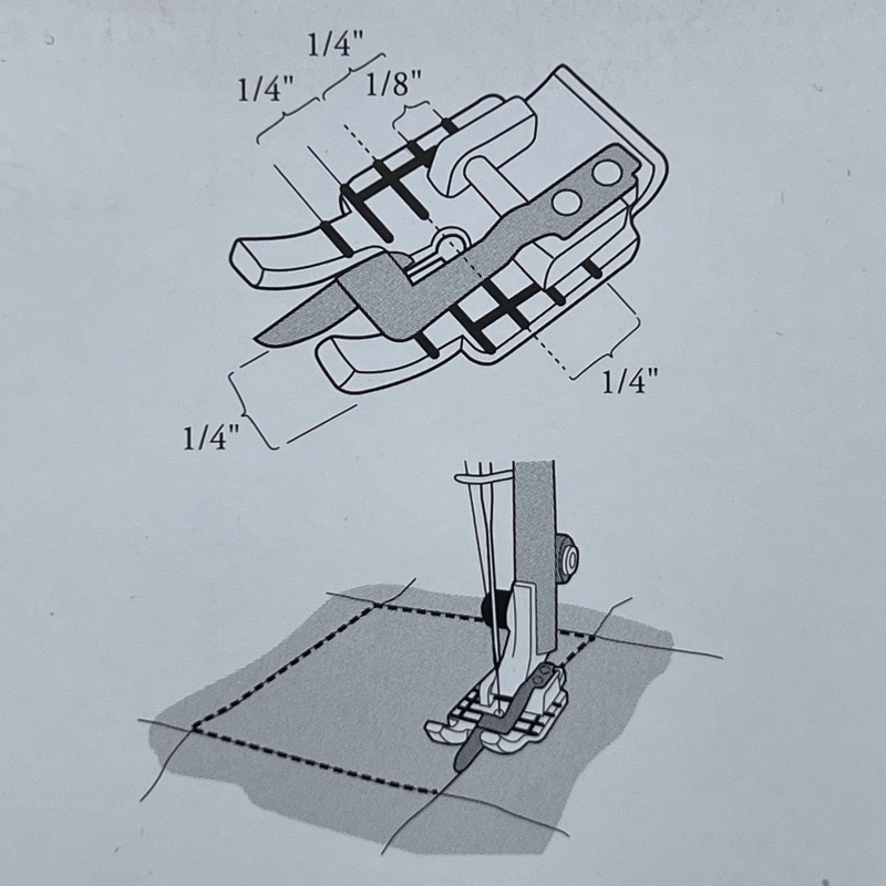 Pied transparent pour piqûre dans la couture Husqvarna Viking