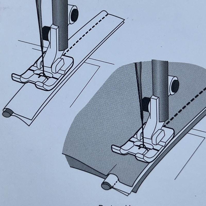 Pied passepoil transparent Husqvarna Viking