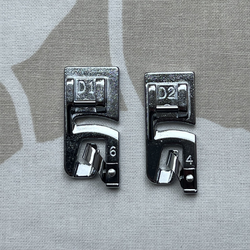 Pieds D1 et D2 ourlet roulotté 4mm et 6mm  Janome 7mm