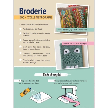 colle 505 pour broderie