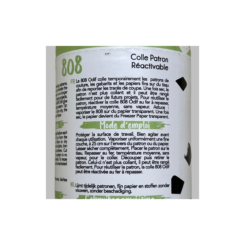Colle 808 pour patron, réactivable à chaque utilisation