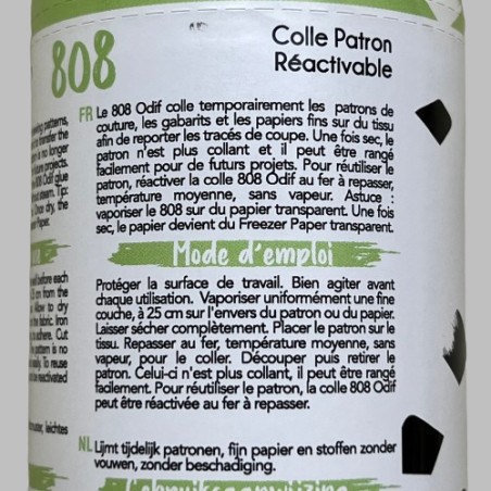 Colle 808 pour patron, réactivable à chaque utilisation