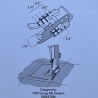 Pied ajustable 1/4" de patchwork avec guide Husqvarna Viking Pied ajustable 1/4" de patchwork avec guide Husqvarna Viking